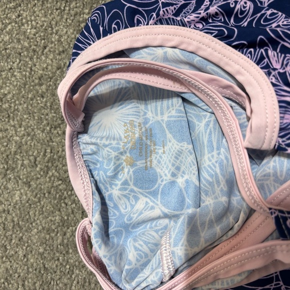 Snowflake Leotard size child medium doodles design blue and pink - Picture 9 of 9